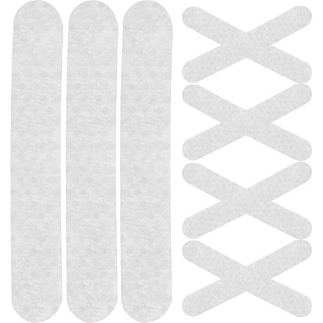 100 bandes adhésives en silicone antidérapantes pour cintres en bois et en plastique-4.40X0.80X0.10CM-White (1/3)