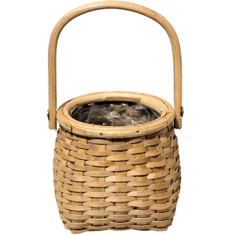 Paniers à fleurs, panier de rangement tressé avec poignée, panier à fleurs décoratif rustique (1/5)