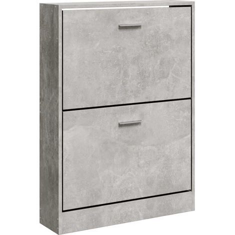 Maison Exclusive - Zapatero madera contrachapada gris hormigón 59