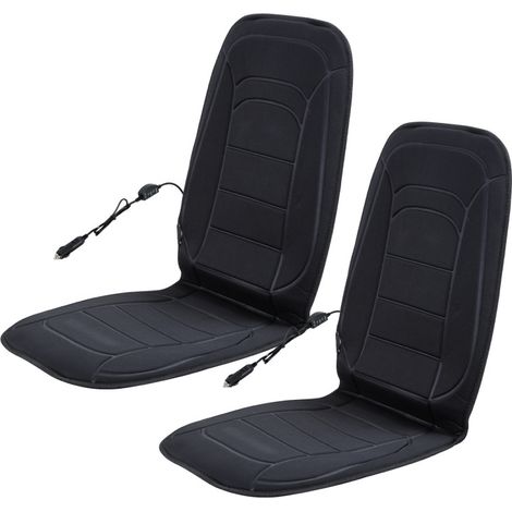 Jiubiaz Cuscini riscaldanti per sedile 12V – 2 pezzi, cuscini riscaldanti per auto, colore nero (1/5)