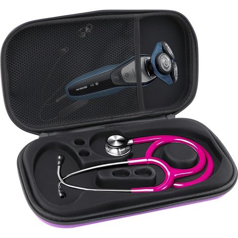 Étui porte-stéthoscope Fiacvrs avec double poche en filet, léger et fin, pour stéthoscope, tensiomètre et lampe stylo - 5 couleurs (1/5)