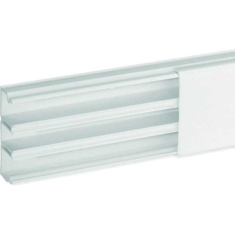 Moulure 3 compartiments - 52 x 20 mm - Longueur 2 m - Blanc - Optima TM - b08810 - IBOCO (1/2)