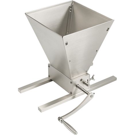 4L Moulin Manuel à Céréales, Concasseur de Céréales, Moulin à Malt, Moulin à Fourrage, Moulin à Grains en Acier Inoxydable Réglable, Moulin à Maïs, Moulin à Égrener, avec Poignée à Manivelle (1/5)