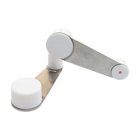 QAZQA Butoir de Porte, Bouchon de Porte avec Support, Porte-porte Rotatif à 360 Degrés, Porte Plancher (Blanc) (1/4)