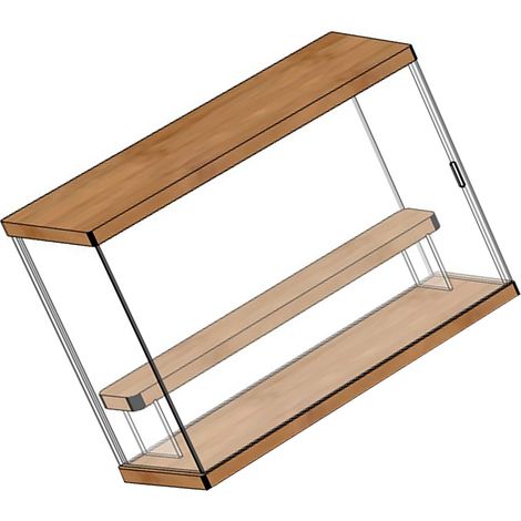 Présentoir de rangement pour boîtes surprises, vitrine transparente anti-poussière pour poupées, boîte à figurines, boîte de présentation en acrylique, modèle standard à deux niveaux (1/5)