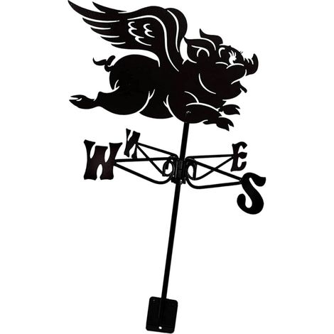 Veleta con forma de gallo, montaje - cerdos voladores