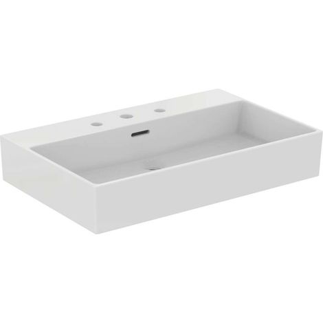 Lavabo EXTRA 700x450x150mm bianco 3 fori rubinetteria, con troppopieno IDEAL STANDARD (1/5)