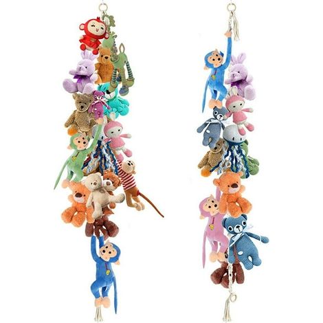 Chaîne de rangement bohème pour peluches, organisateur de jouets suspendu (1/5)