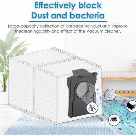 (12 Stück) L10S Ultra Gen 2 Beutel, kompatibel mit Dreame L10s Ultra Gen 2/ L10s Pro Ultra/ L40 Ultra/ L50 Ultra/ X50 Ultra/ X40 Ultra / X30 Ultra/ Mova E30 Ultra Staubsaugern, Ersatzbeutel (1/5)