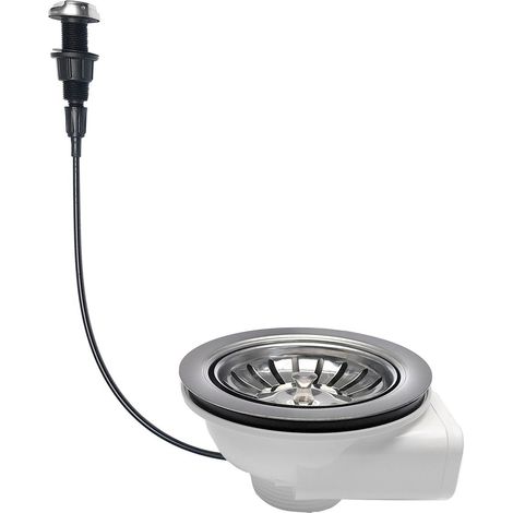 Évier à déchets en acier inoxydable 6/4", avec contrôle (1/2)