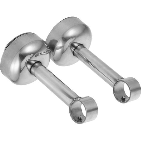 Support de tringle à rideaux en acier inoxydable compatible avec les penderies et les armoires (lot de 4) (1/5)