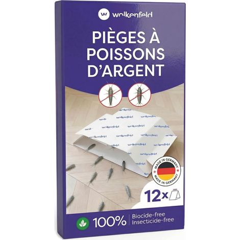 Piège Poisson d'argent - Système de Surveillance Adhésif - Anti Poisson d'argent pour Salle de Bain et Cuisine - 100% Naturel sans Insecticide - Fabriqué en Allemagne - 12 Pièges (1/5)