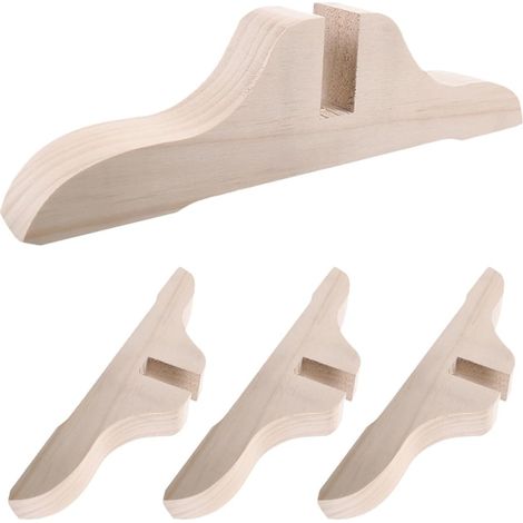 Support De Paravent Bois 29X7.5X3.5Cm Lot De 4 Pieds Stables pour Cloison Intérieure Support Séparateur De Pièces Facile À Installer pour Maison Bureau (1/5)