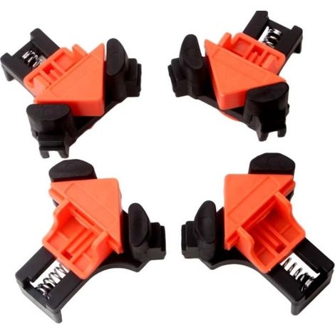 Set of 4 90 Degree Angle Clamps, Right Angle Adjustable Spring Loaded Single Handle