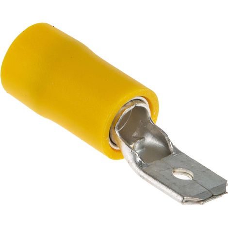 Cosse faston RS PRO, Isolé, Jaune