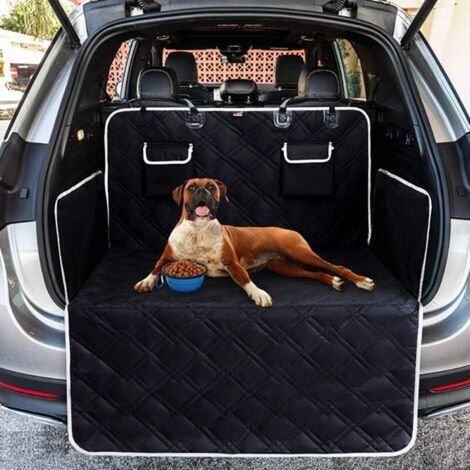 Protection Coffre Voiture pour Chien avec Protection latérale Universelle, Tapis de Protection Robuste pour Chien, 185 x 103 cm Couverture de Coffre pour Toutes Les Voitures (1/4)