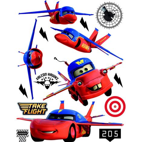 Stickers géant Planes Flash McQueen Disney 65x85cm (1/4)