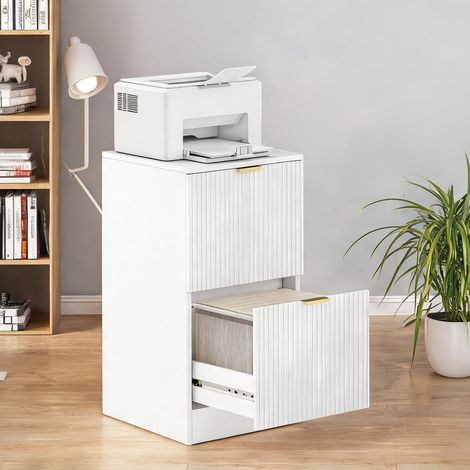 Meuble de rangement de bureau blanco en MDF 40 x 40 x 71 cm (1/5)