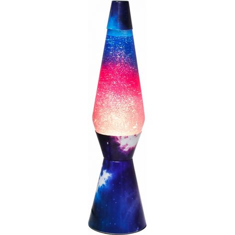 i-total Lava-Lampe Retro Blau und Rosa 40 cm