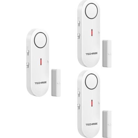 Alarme de Porte et Fenêtre 3 Réglages Volume Sécurité Domestique sans Fil avec Sonnette Installation Rapide pour Maison Hôtel Appartement Garage Blanc (1/5)