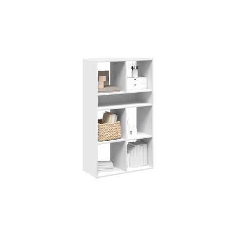 Bibliothèque blanc 66x31x112 bois d'ingénierie (1/5)