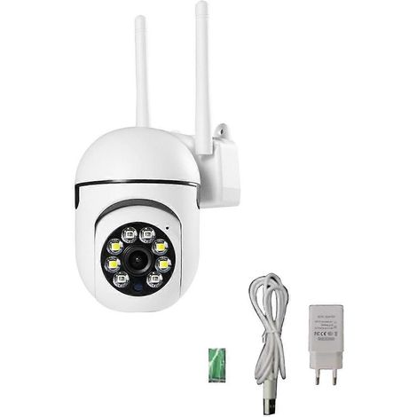 Caméra de surveillance extérieure 5G WiFi 360° avec suivi, vision nocturne couleur et détection de mouvement (prise UE). (1/5)