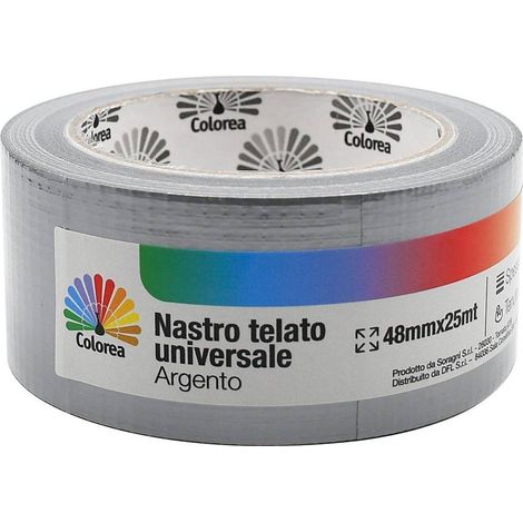 NASTRO TELATO UNIVERSALE mm. 48 x 25 mt - argento