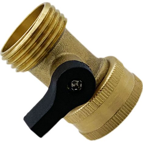 Connecteur Rapide pour Tuyau d'arrosage avec vanne d'arrêt, raccords à Connexion Rapide 3/4" avec vanne à Bille, adaptateurs à Connexion Facile et à dégagement