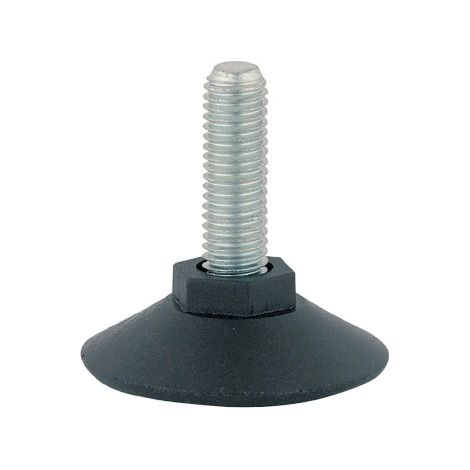 Select pattino per mobili nero con vite in acciaio zincato 46 mm