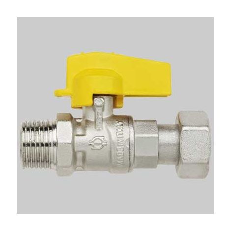 RUBINETTO DIRITTO MASCHIO CON DADO GIREVOLE  1/2 x 1/2 G     F.I.V.