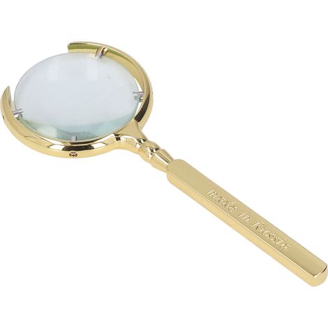 Loupe à Main avec Poignée Dorée pour Lecture de Cartes et Journaux - Idéal Cadeau pour Seniors (1/5)