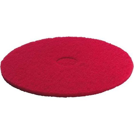 Lot de 5 pads moyen souple rouge 432mm – Pour linoleum, PVC, marbre foncé – Compatible monobrosses Karcher BDS43/150C, BDP43/410C