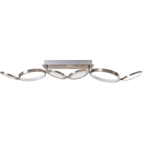 Plafonnier LED Design pour Salon et Bureau en Métal Acier et Plastique Blanc Dimmable 100 cm - PANGIVO (1/5)