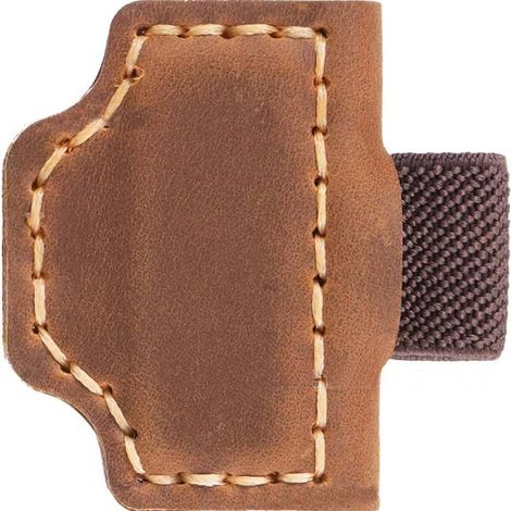 Porte-stylo magnétique en cuir de qualité supérieure - Porte-stylo fait main pour carnets et agendas - Marron (1/4)