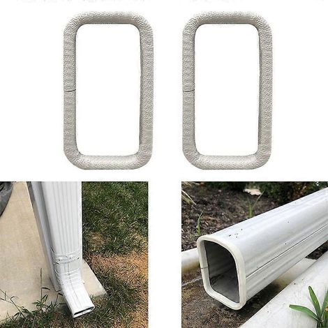 Pièces pour tuyau de vidange, manchon de nettoyage de gouttière, rallonge de descente de gouttière, protection de descente de gouttière, tuyau de vidange en caoutchouc blanc pour adulte et enfant (1/5)