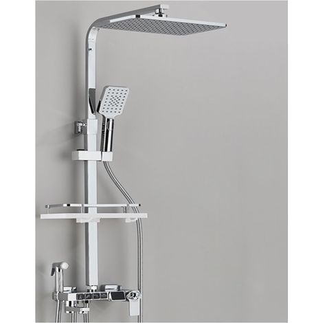 Ensemble de douche mitigeur thermostatique intelli Ensemble de douche pluie à affichage numérique LED, robinet de douche thermostatique eau chaude et froide de luxe, douches for salle de bain ( Color (1/5)