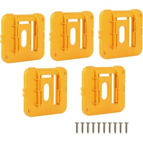 Lot de 5 supports de batterie pour batteries Dewalt 14.4-18v