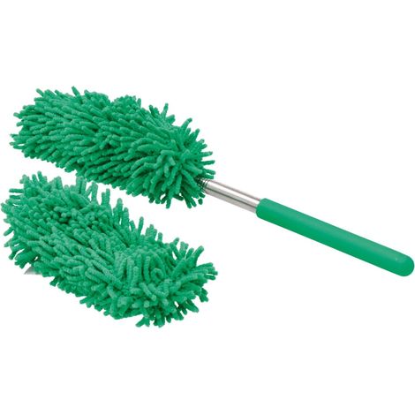 Regalo Italiano Spolverino in Ciniglia con Ricambio e Manico Telescopico 28-76 cm – Panno Antipolvere Allungabile Pulizia Casa