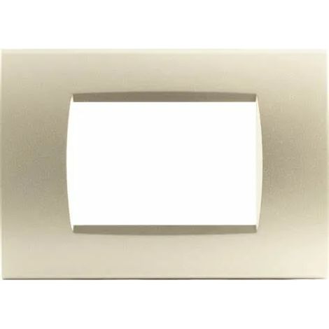 Placca 3 posti Oro satinato Compatibile Living