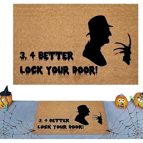 Halloween Door Mats Outdoor, Scary Floor Mat Funny Mat Indoor & Outdoor Non Slip Halloween Decoration, Washable Halloween Decoration Mats (1/5)