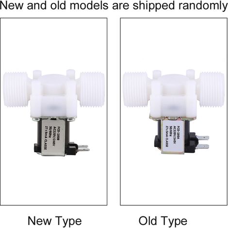 Vanne électrique à solénoïde plastique G3/4 normalement fermée pour eau, 220-240V AC (1/5)