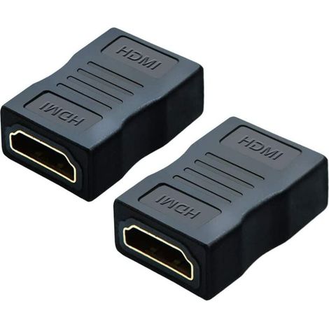 Adaptateur HDMI femelle vers femelle, pack de 2 coupleurs HDMI haute vitesse 4K & 3D Extender pour TV Roku PS3/PS4 et extension de vos appareils HDMI (1/5)