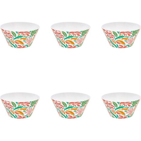 Lot de 6 Coupelles Réutilisables "Eden" 14cm Multicolore (1/3)