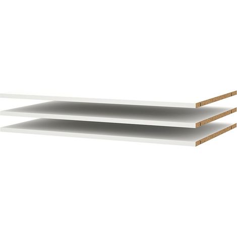 Catania 3 Böden 87 cm bis 180 cm Kleiderschrank weiß (1/5)