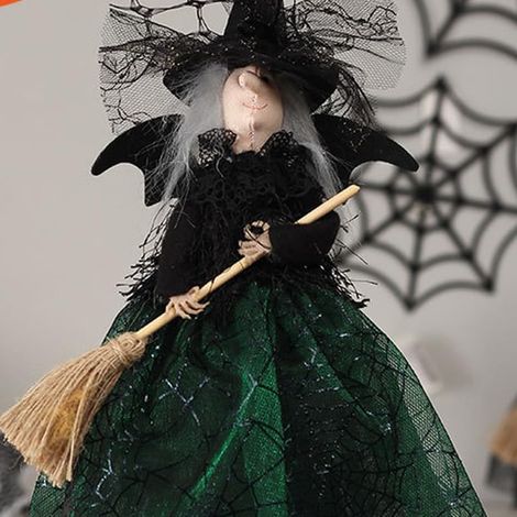 Witch Doll Decor, Halloween Gauze Skirt, Home Office Ornament, Party Accessories, Scary Haunted House Decoration (1/5)
