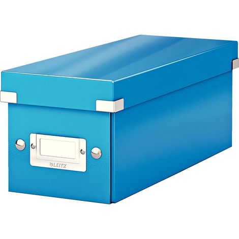 Leitz Click & Store WOW Scatola Archivio CD, per Archivio e Organizzazione di CD, Adatta a Casa e Ufficio, Blu, 60410036 (1/4)