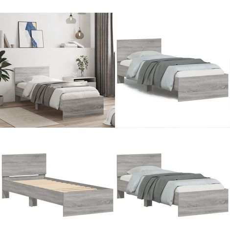 Cadre de lit sans matelas avec tête de lit 75x190 cm - Cadre de lit - Tête de lit (1/5)