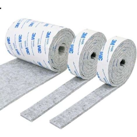 Feutrine Autocollante, 100 cm Patins en feutre autoadhésifs 3 Rouleaux, Découpe Libre de Toute Taille Antiderapant Feutre Adhesive, Protège Vos Meubles Et Plancher en Bois, Gris 2 Tailles (1/4)