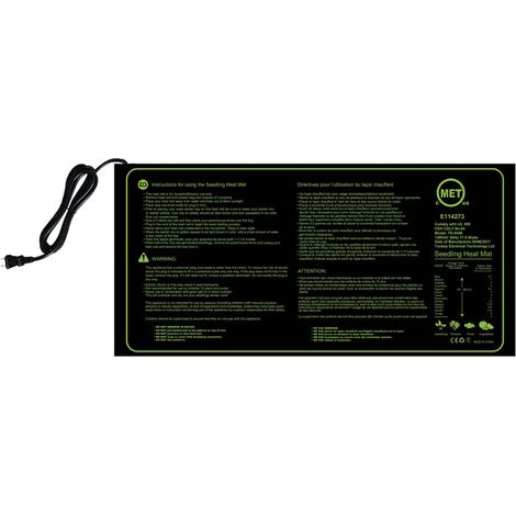 Tapis Chauffant Pour Semis - 27 cm x 55 cm - Température Maximale 38 °C - Étanche - Pour Plantes Intérieures Et Germination De Graines - 1 Pièce (1/5)