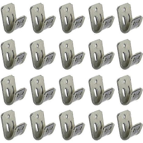 Lot de 20 clips de fixation rembourrés à ressort pour équerres, boucles de fixation résistantes aux rayures, fixations pour chaises. (1/5)
